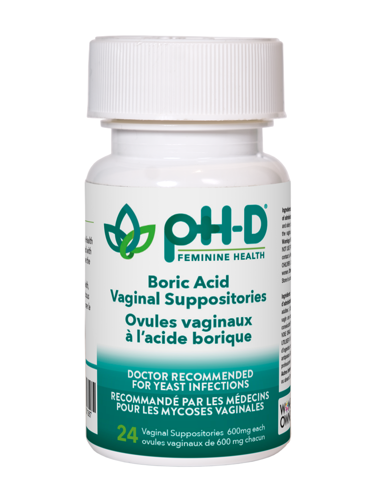 pH-D Boric Acid Vaginal Suppositories